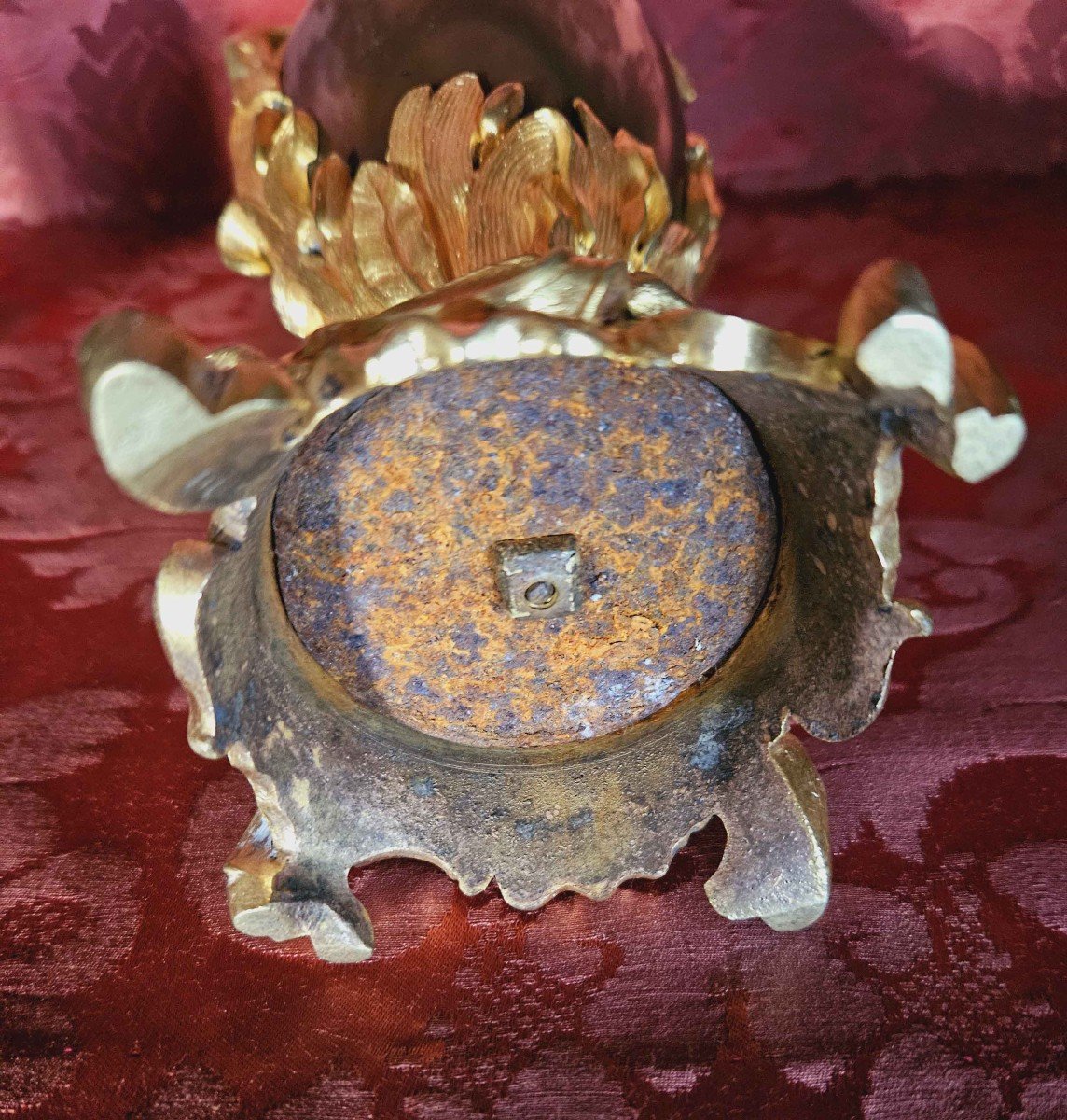 Decorative Swan Vase Patinated Bronze And Gilded With Mercury Circa 1830-photo-5