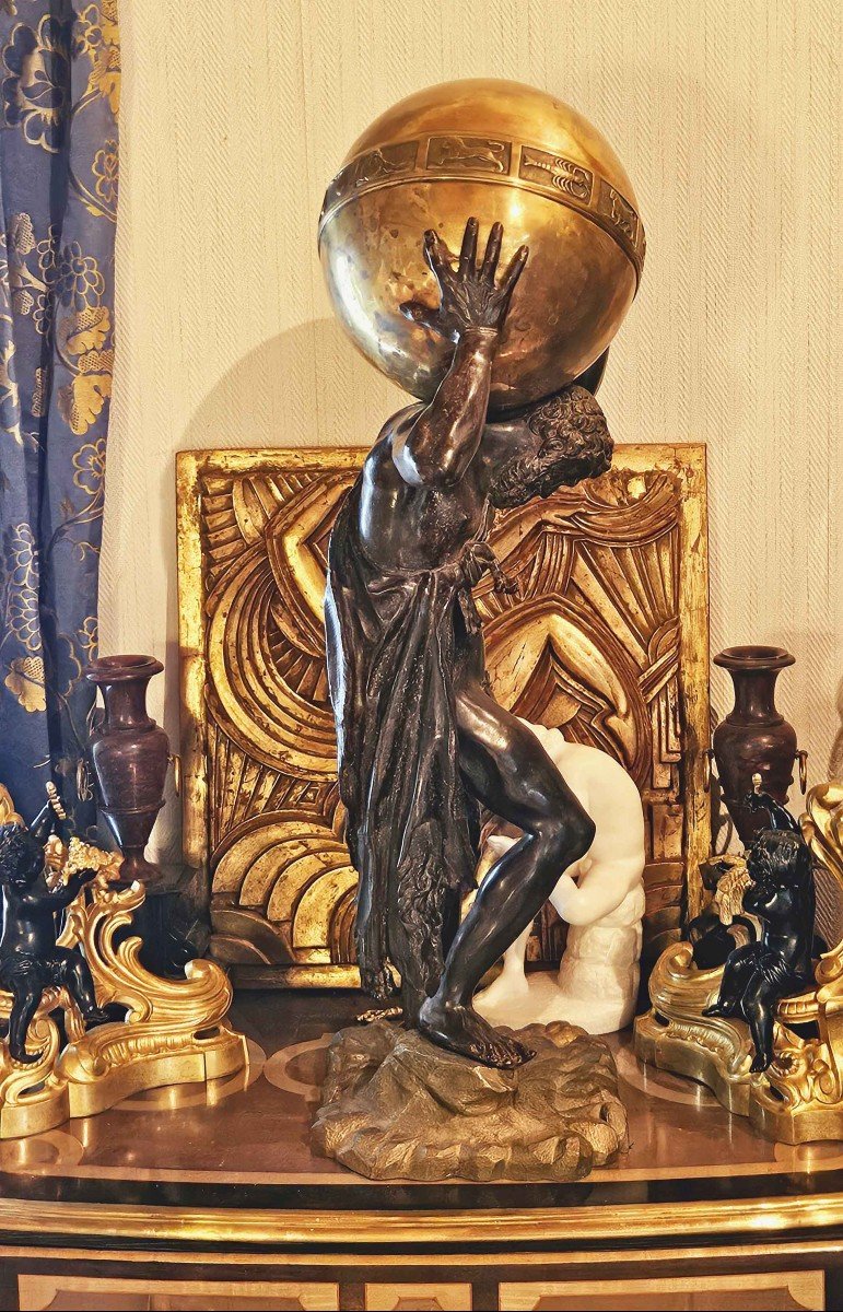 Emile Pinedo (1840-1916) Important Bronze Of Hercules Ht 88 Cm-photo-7