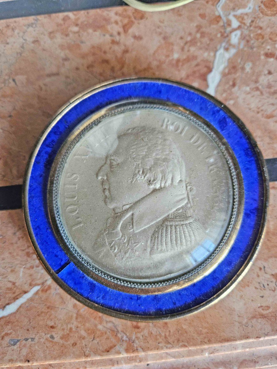 Auguste-françois Michaut Medallion Of Louis XVIII King Of France-photo-4