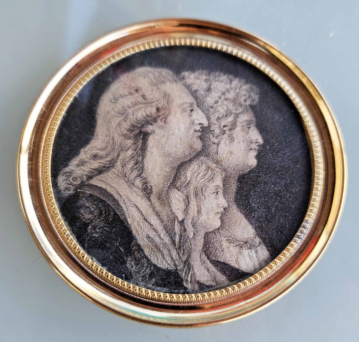 Piat-joseph Sauvage (1744-1813) Triple Portrait Triple Portrait In Grisaille XVIIIth Louis XVI-photo-1