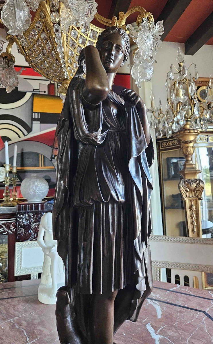 Diane De Gabies Bronze Barbedienne Ht 68 Cm-photo-8