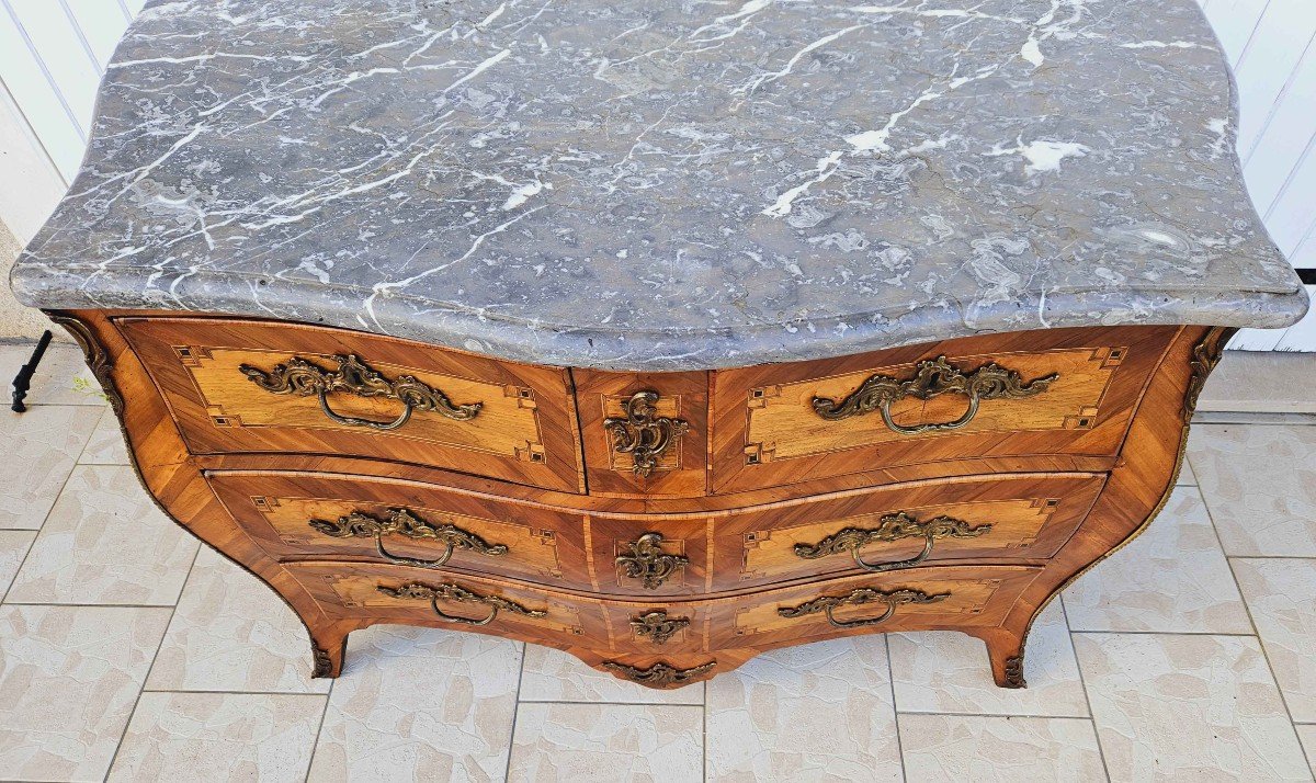 Commode Galbée Toutes Faces ép. Louis XV-photo-7