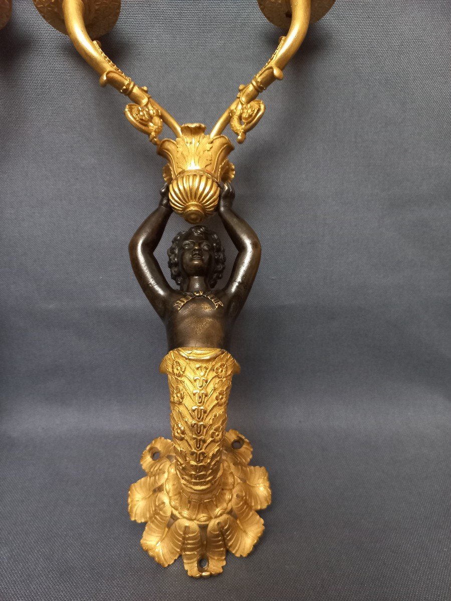 Pierre Chibout (1779-1824) Paire d'Appliques D'époque Empire-photo-3