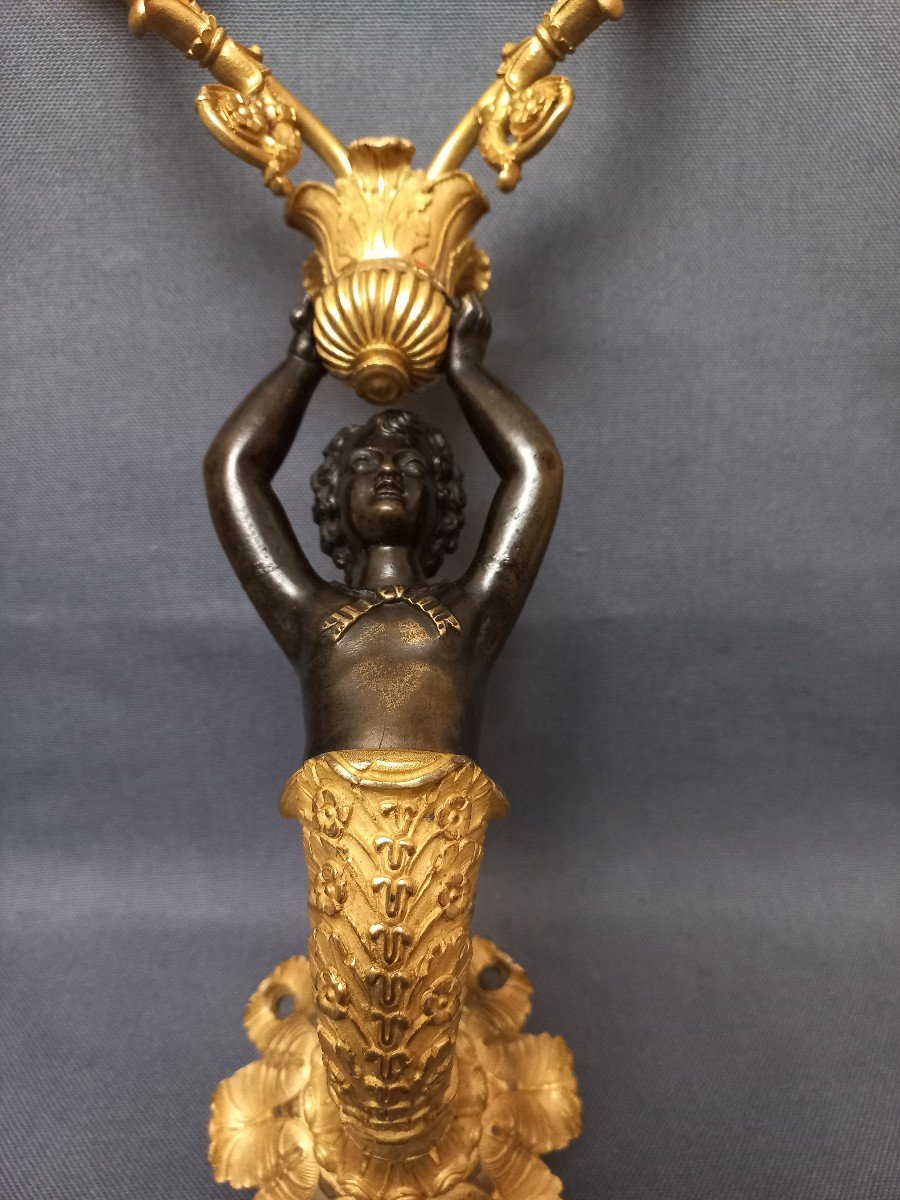 Pierre Chibout (1779-1824) Paire d'Appliques D'époque Empire-photo-1