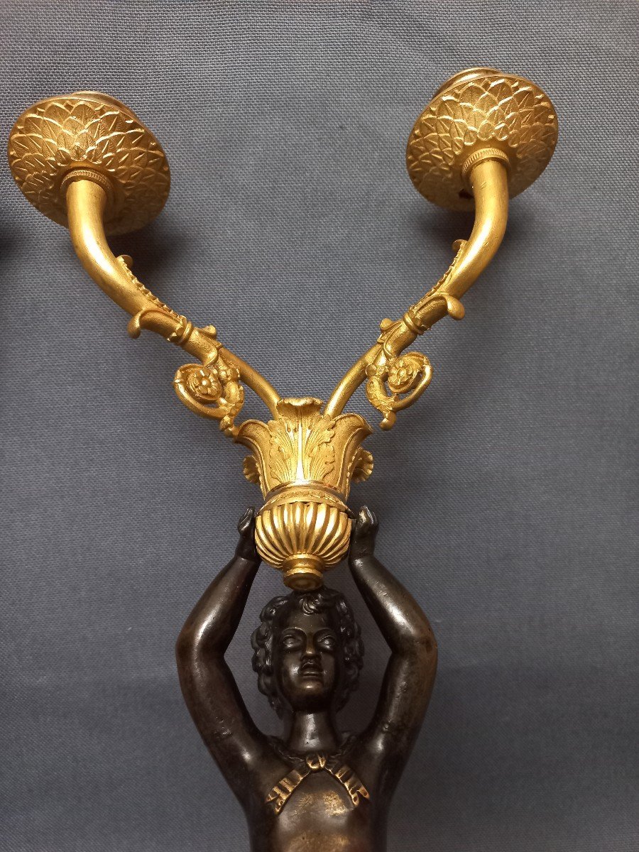 Pierre Chibout (1779-1824) Paire d'Appliques D'époque Empire-photo-2