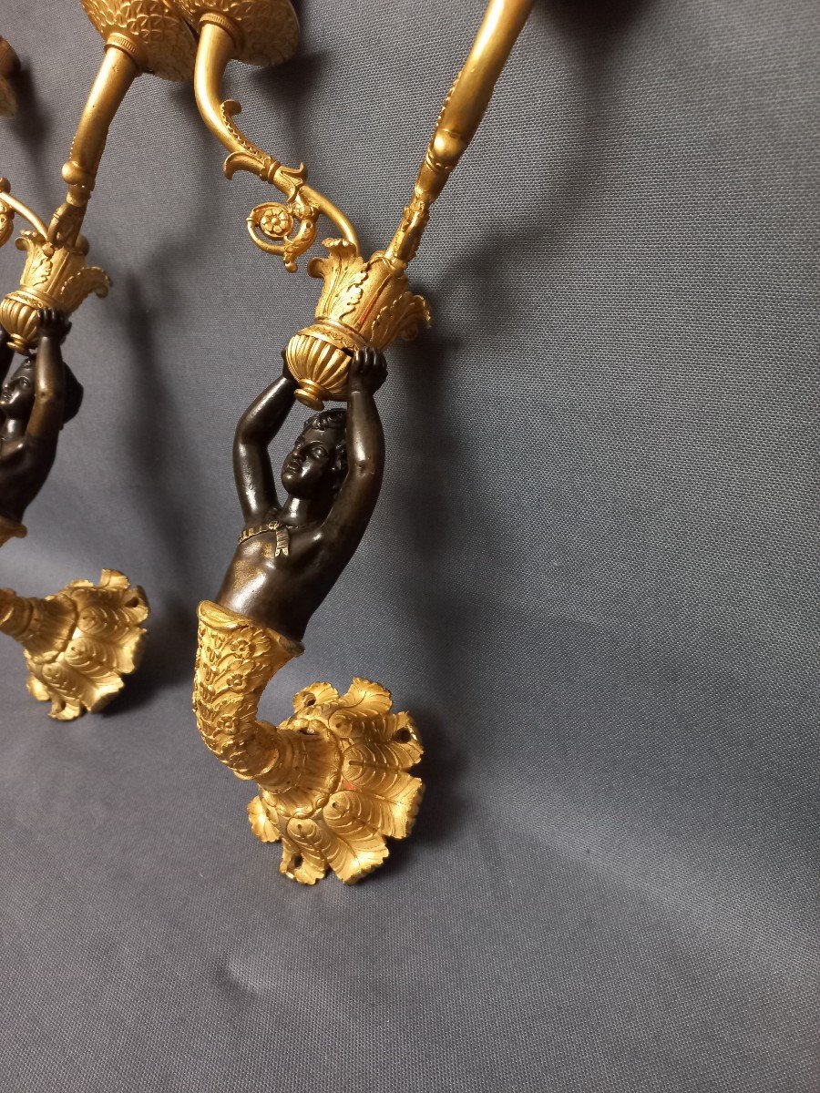 Pierre Chibout (1779-1824) Paire d'Appliques D'époque Empire-photo-5