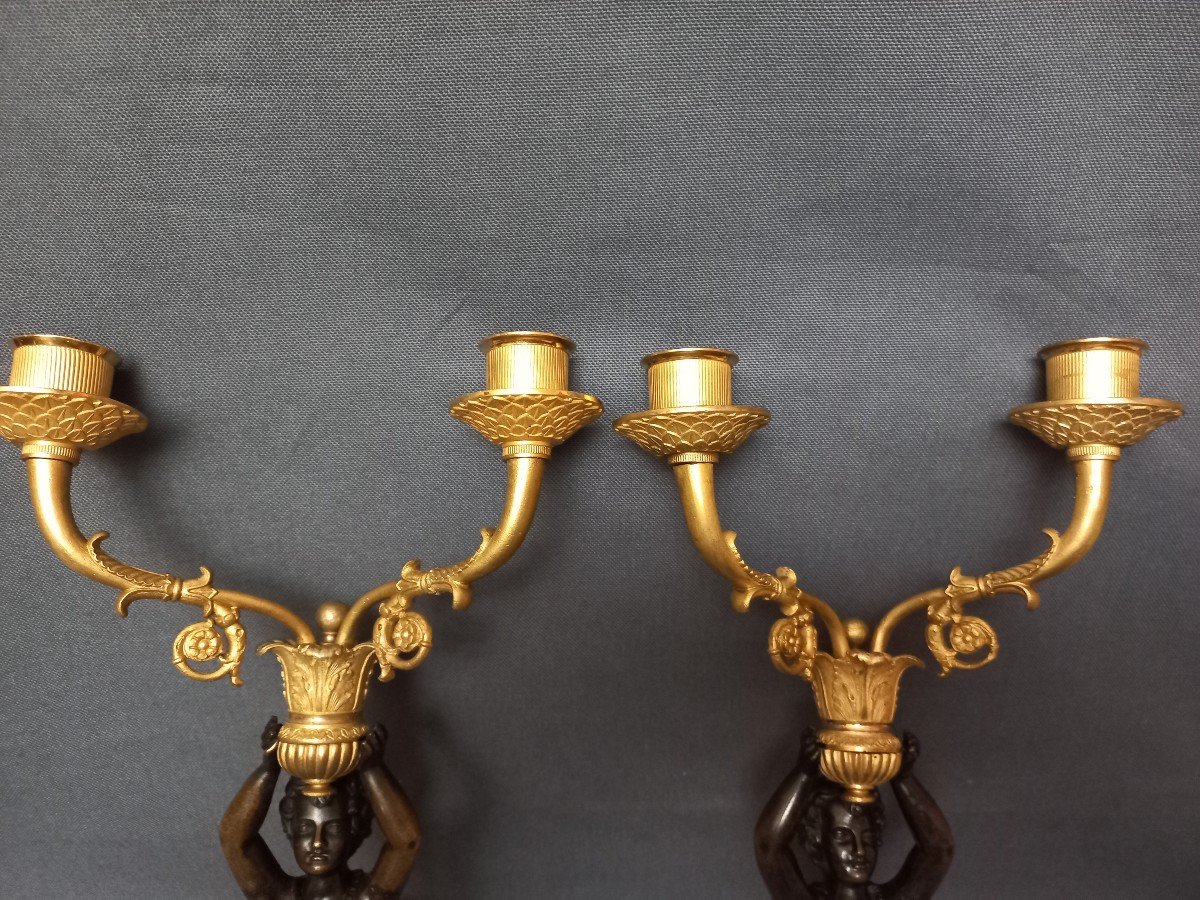 Pierre Chibout (1779-1824) Paire d'Appliques D'époque Empire-photo-6