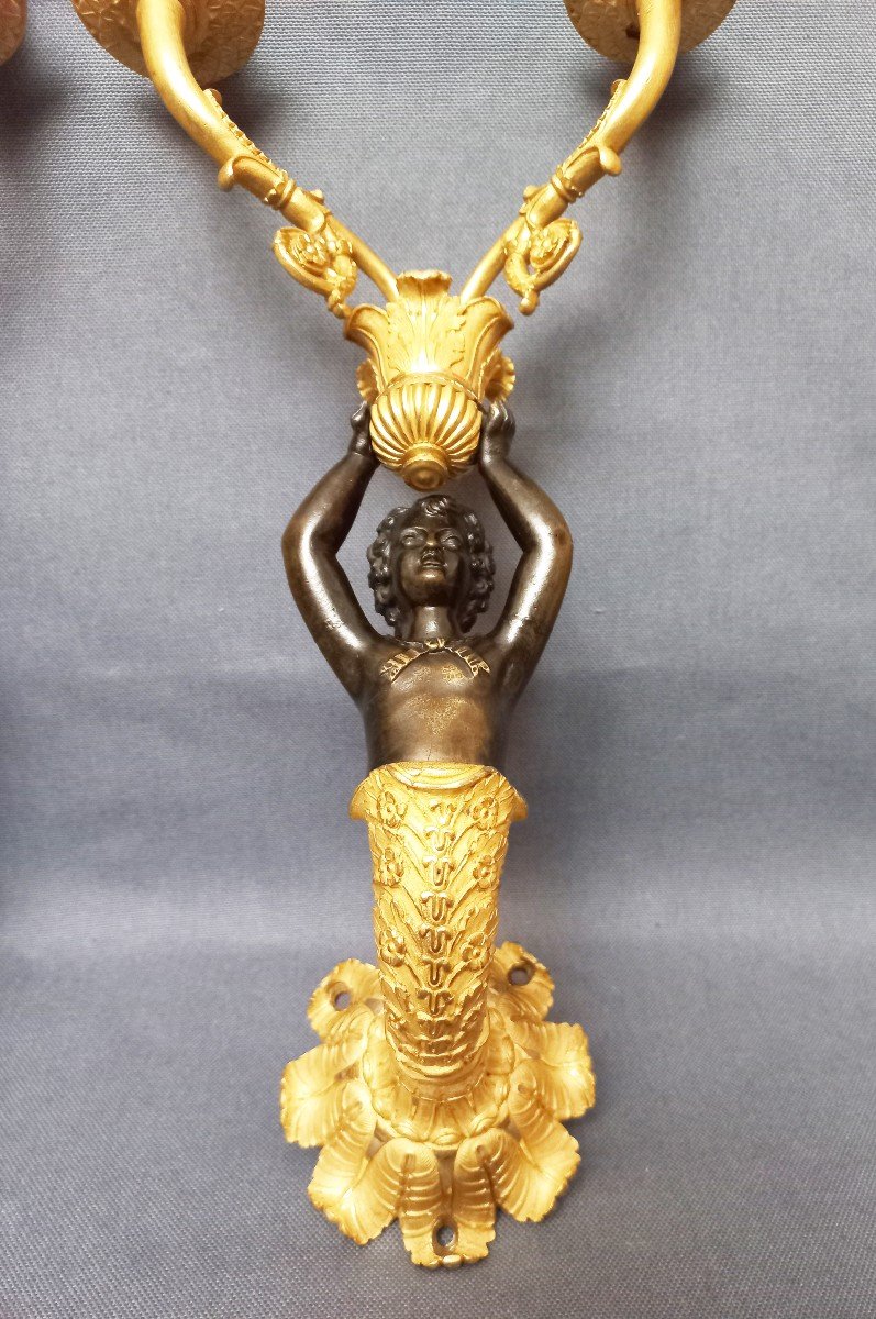 Pierre Chibout (1779-1824) Paire d'Appliques D'époque Empire-photo-7
