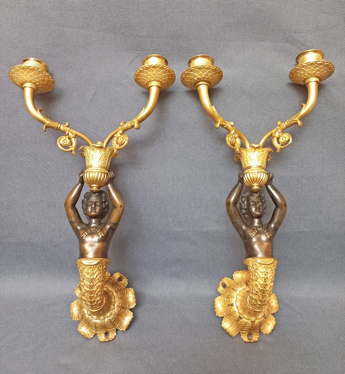 Pierre Chibout (1779-1824) Paire d'Appliques D'époque Empire-photo-8