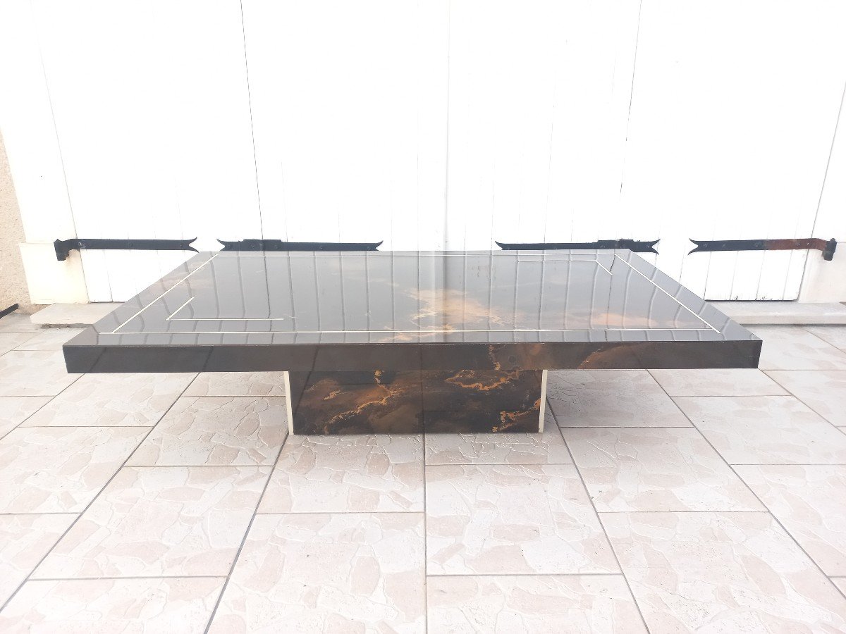 Table Basse Design à Décor Solaire -photo-3