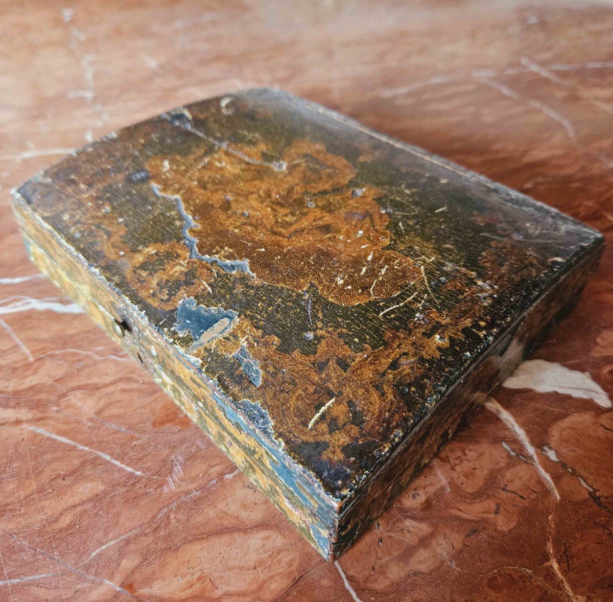 18th Century Arte Povera Token Box-photo-8