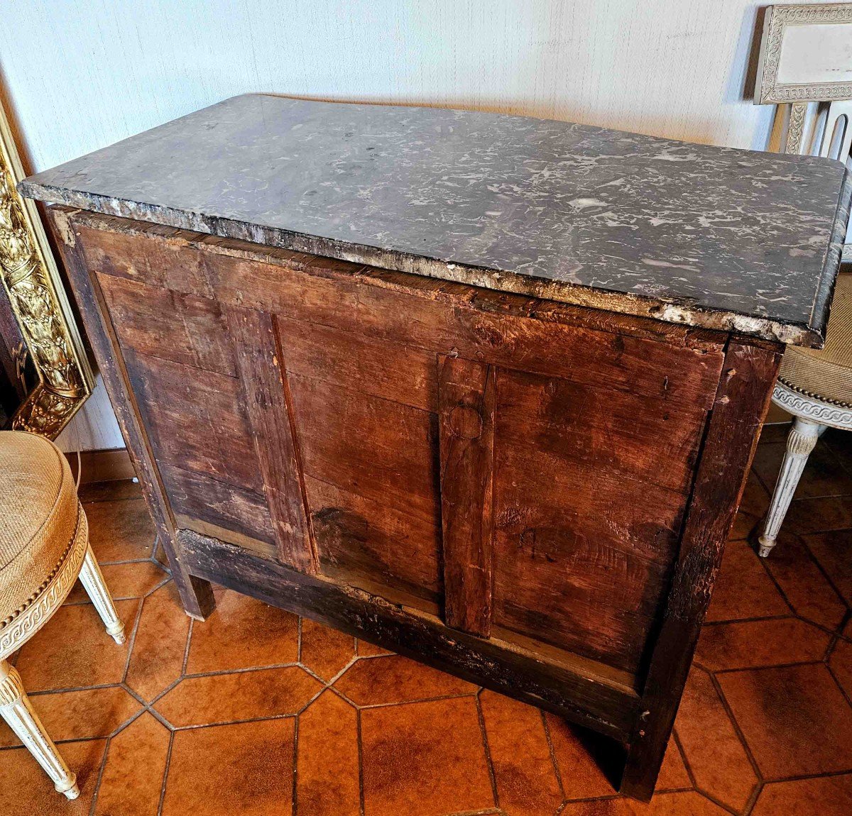 Commode Parisienne Galb&eacute;e En Noyer Ep XVIII&egrave;me-photo-1