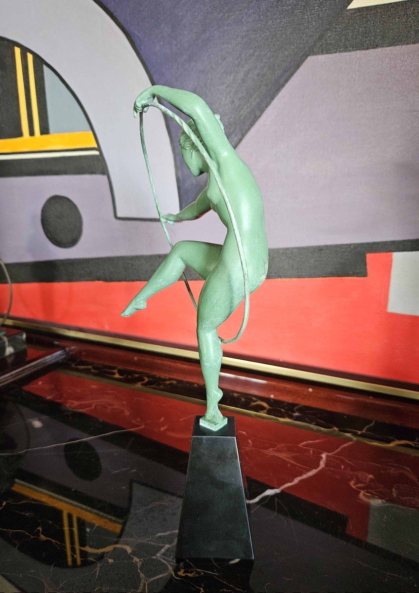 Derenne Art Deco Sculpture Hoop Dancer-photo-3