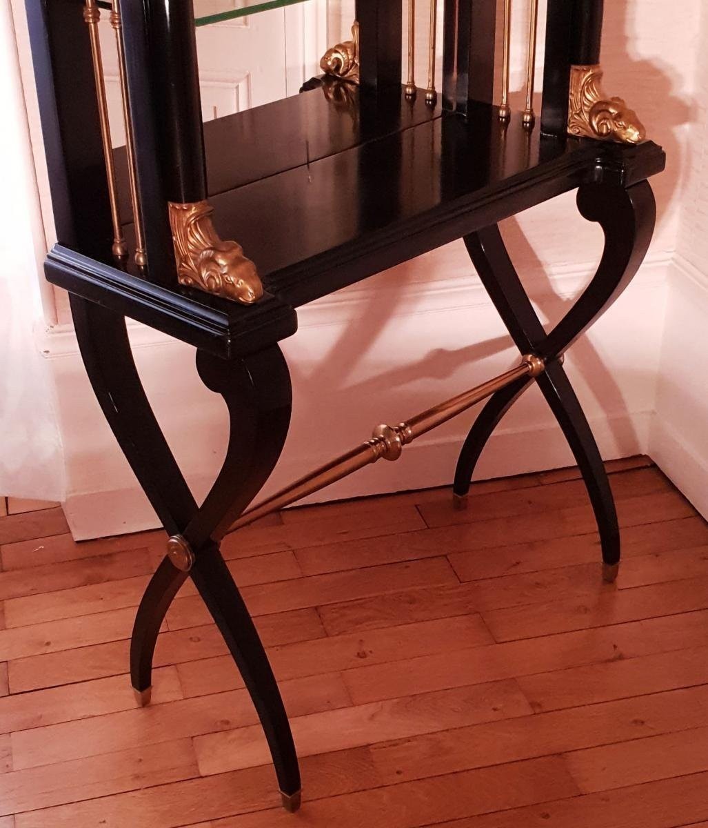 Pair Of Console Shelves With Mirrored Backs, Italy, 1940s-photo-3