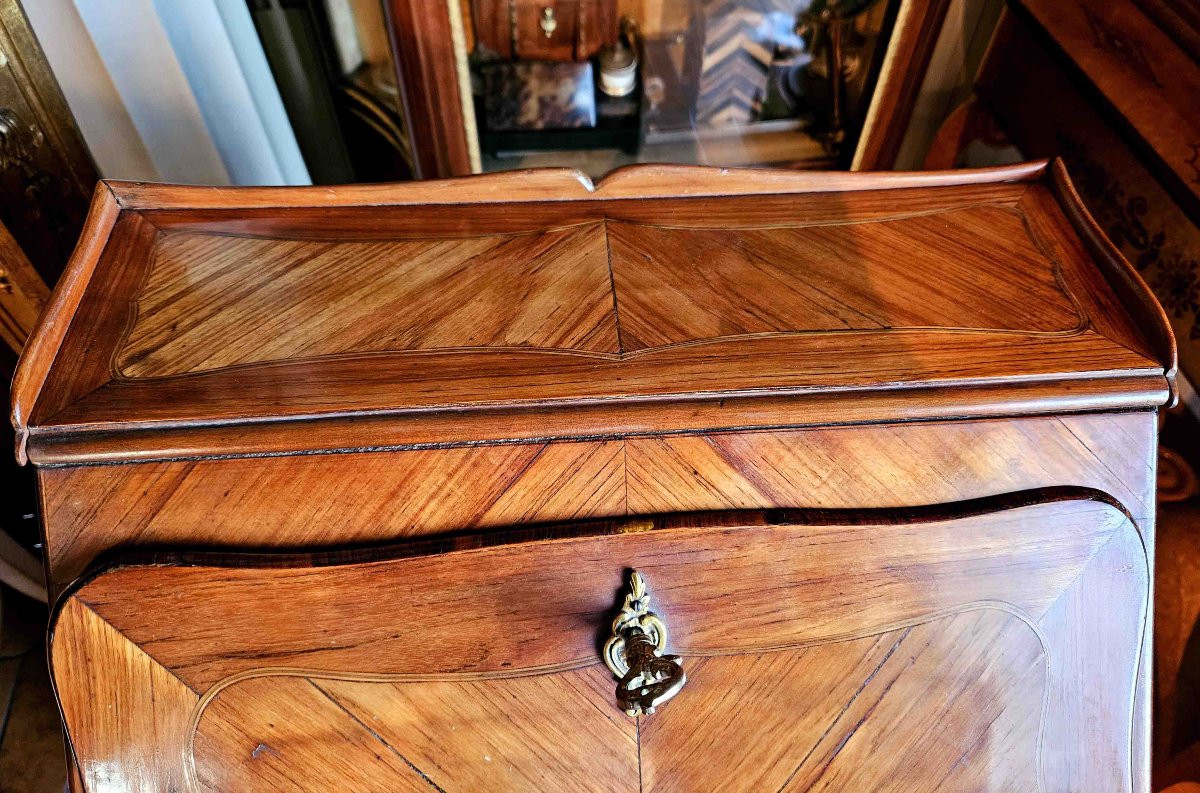Petit Meuble d&#039;Appoint En Bois De Rose Ep. Louis XV-photo-1