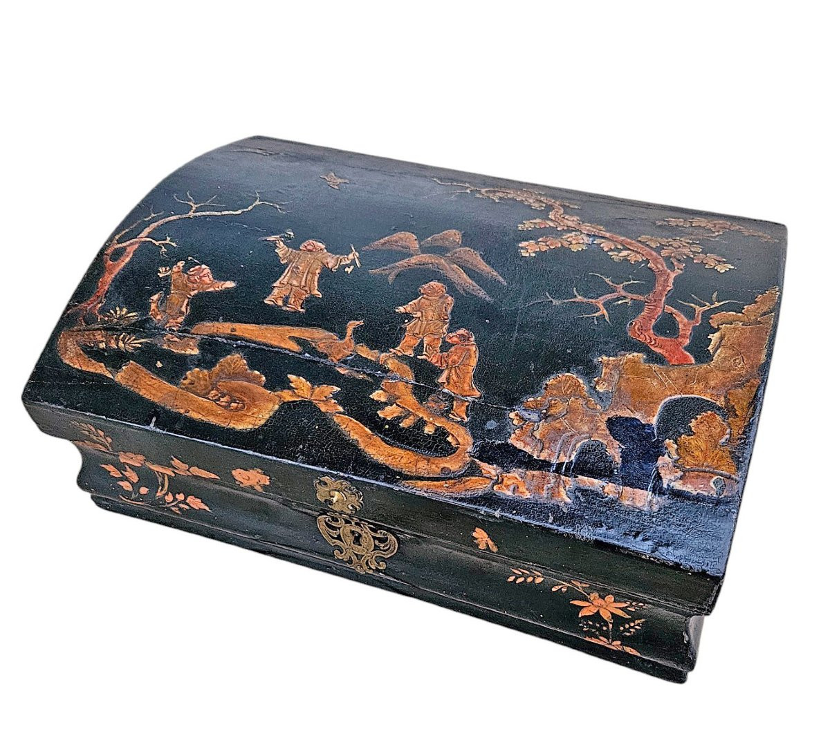 18th Century Martin Varnish Wig Box-photo-3