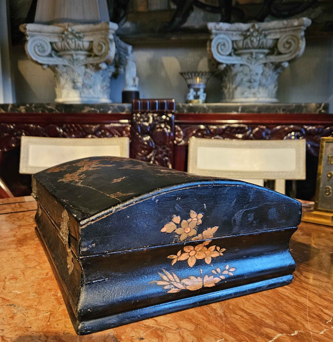 18th Century Martin Varnish Wig Box-photo-5