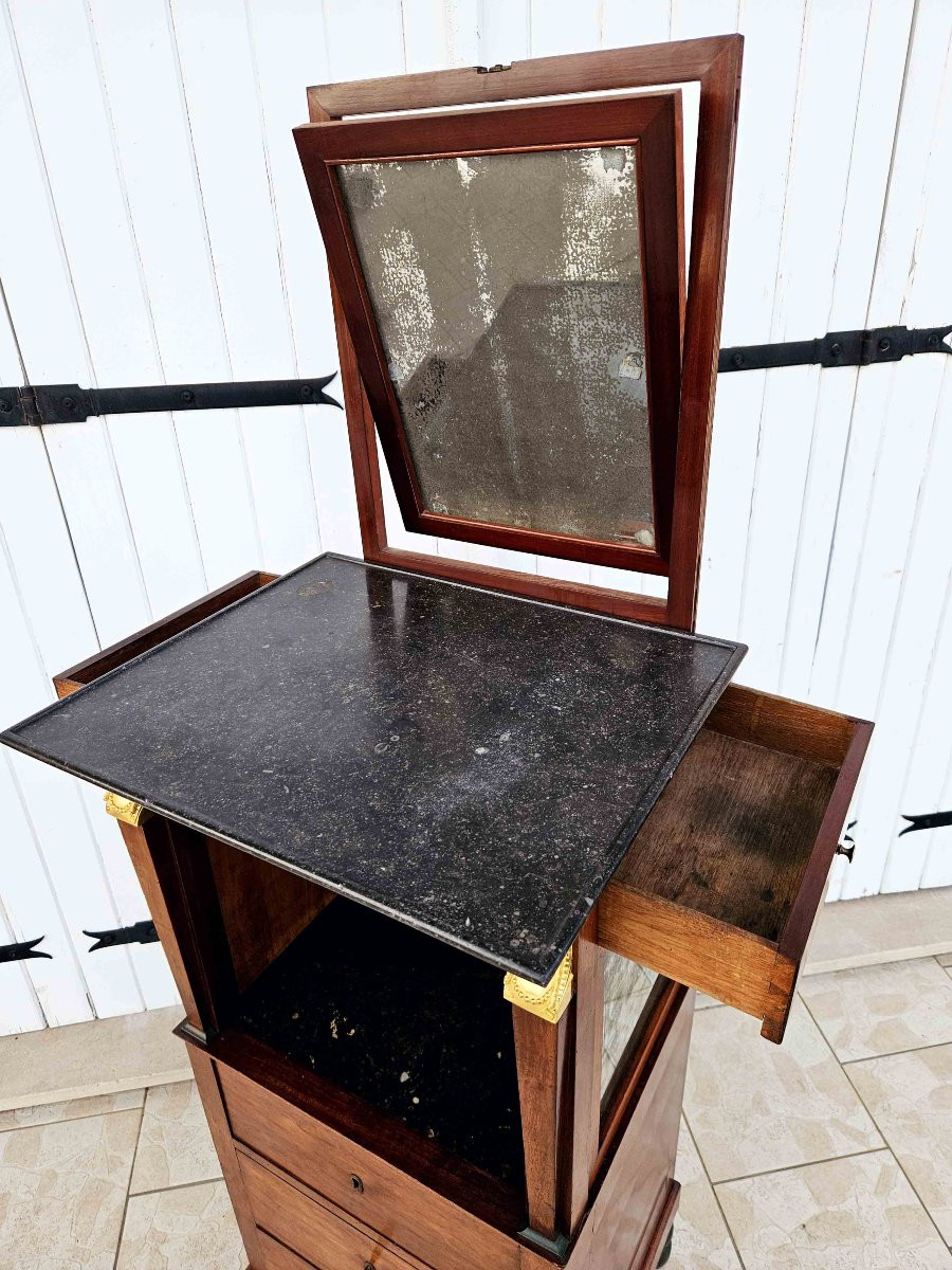 Empire Period Barber Shop Return From Egypt In Mahogany And Gilt Bronze-photo-3