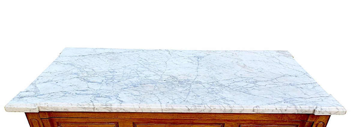 Commode Sauteuse Fin XVIIIe En Noyer-photo-7