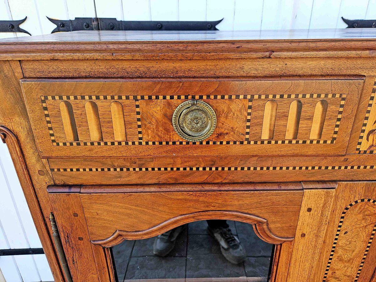 Buffet Louis XV En Noyer Marquet&eacute; Et Sculpt&eacute;, Hauteur d&#039;Appui-photo-4