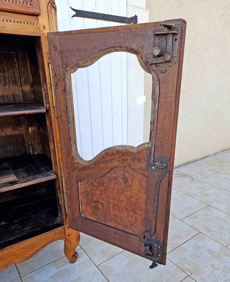 Buffet Louis XV En Noyer Marquet&eacute; Et Sculpt&eacute;, Hauteur d&#039;Appui-photo-5