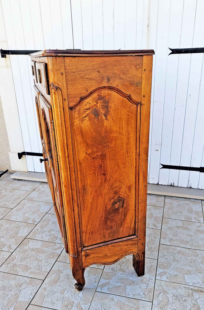 Buffet Louis XV En Noyer Marquet&eacute; Et Sculpt&eacute;, Hauteur d&#039;Appui-photo-6