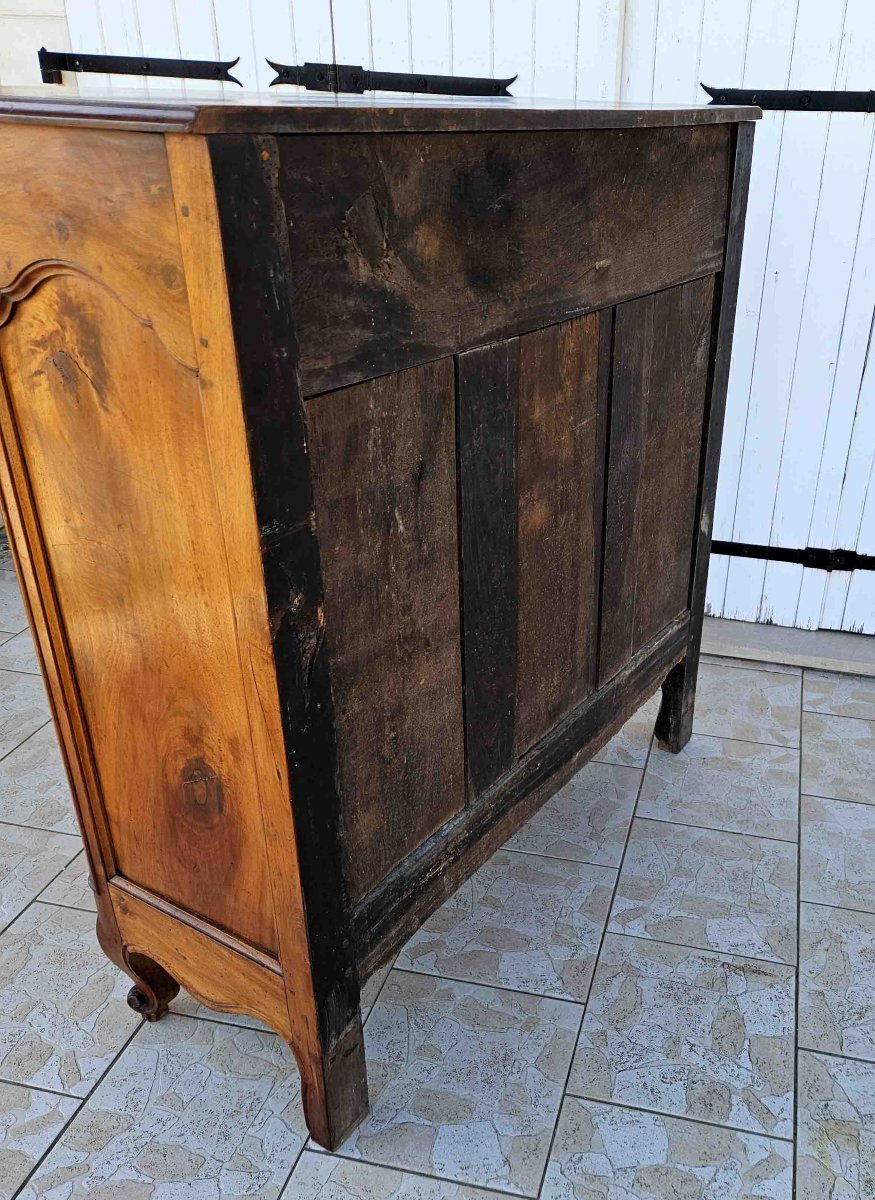 Buffet Louis XV En Noyer Marquet&eacute; Et Sculpt&eacute;, Hauteur d&#039;Appui-photo-7