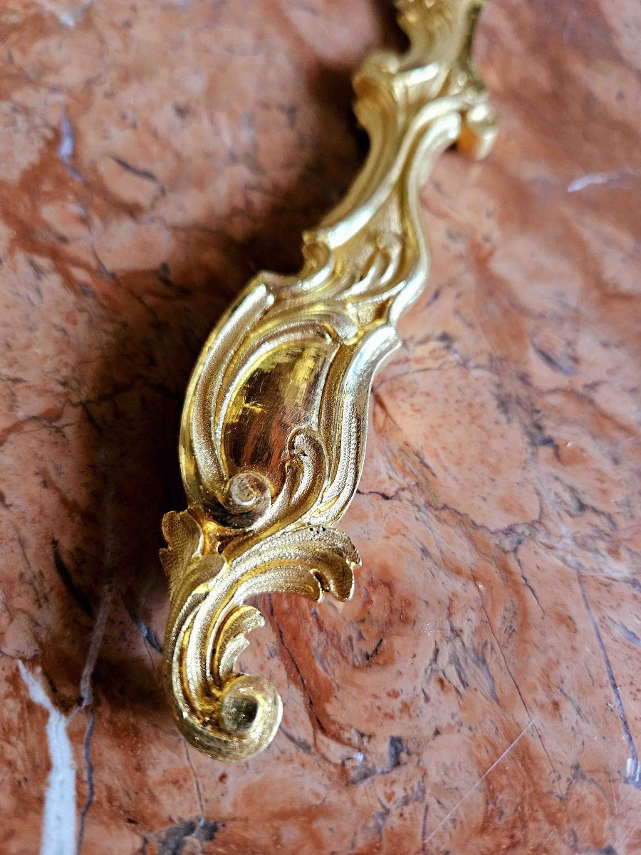Coupe Papier Louis XV En Bronze Doré-photo-3