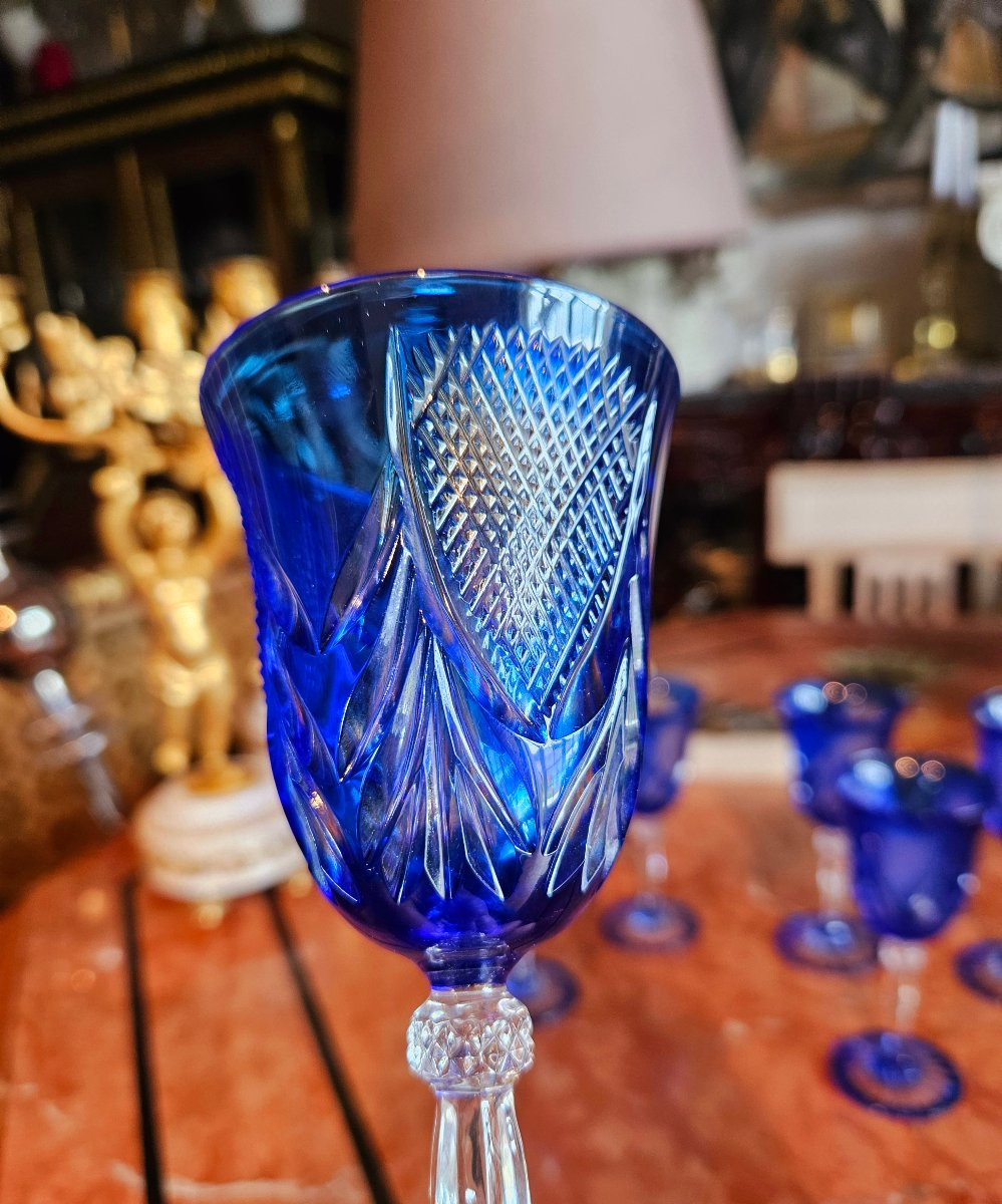 6 Verres à Vin En Cristal Taillé -photo-1