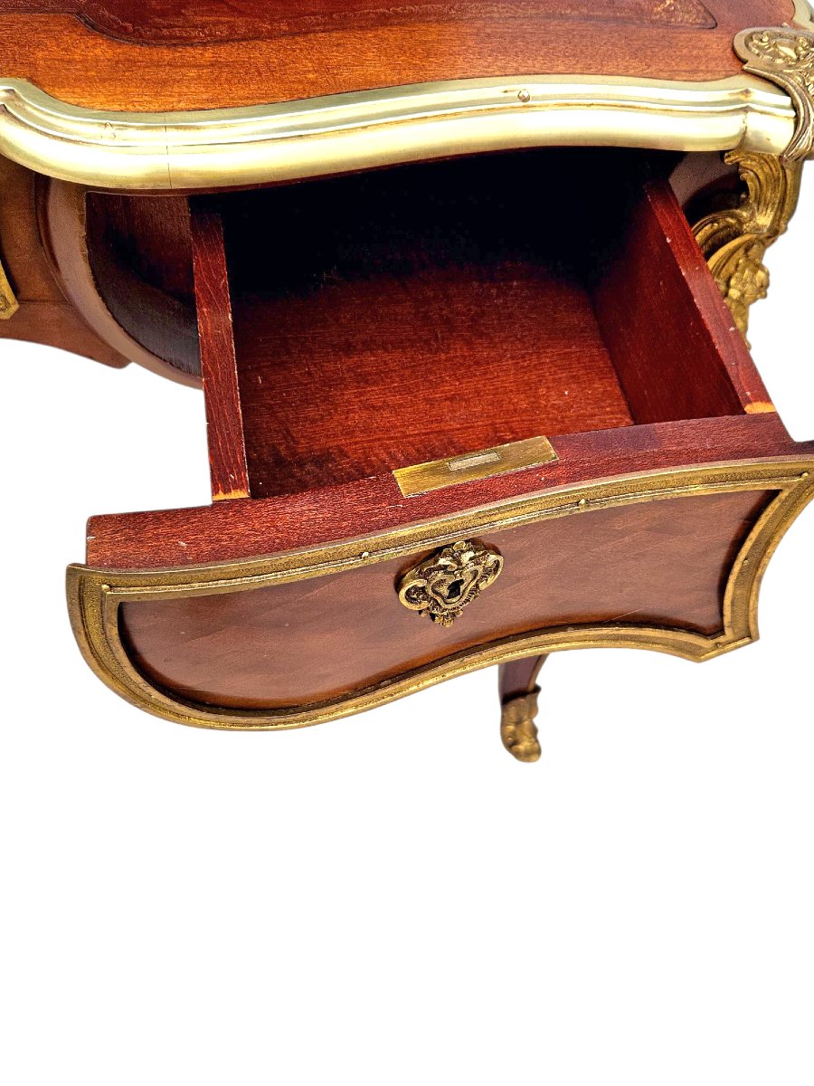 St Louis XV Desk In Marquetry And Gilded Bronze -photo-8