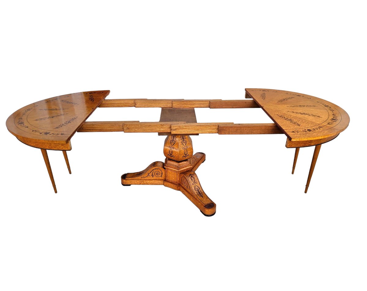 Charles X Inlaid Maple Dining Table -photo-2