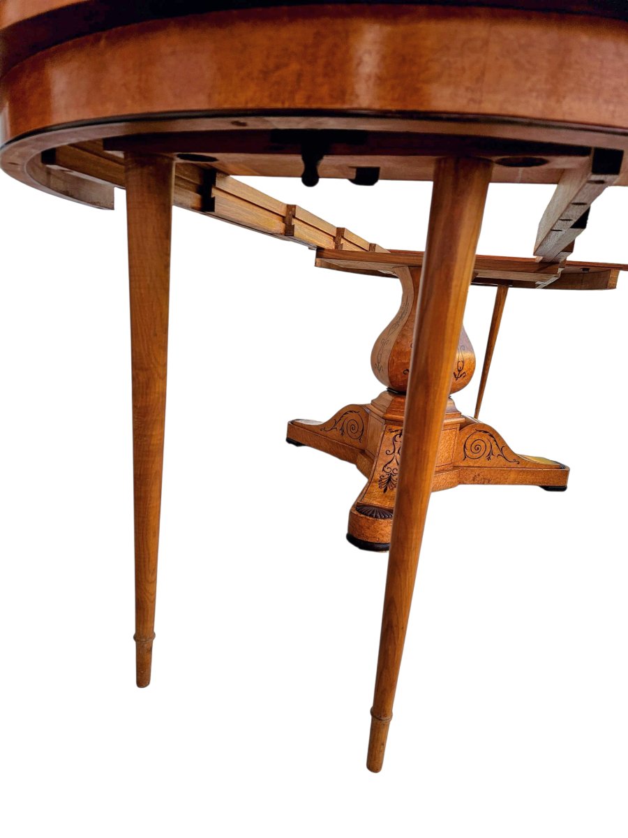 Charles X Inlaid Maple Dining Table -photo-5