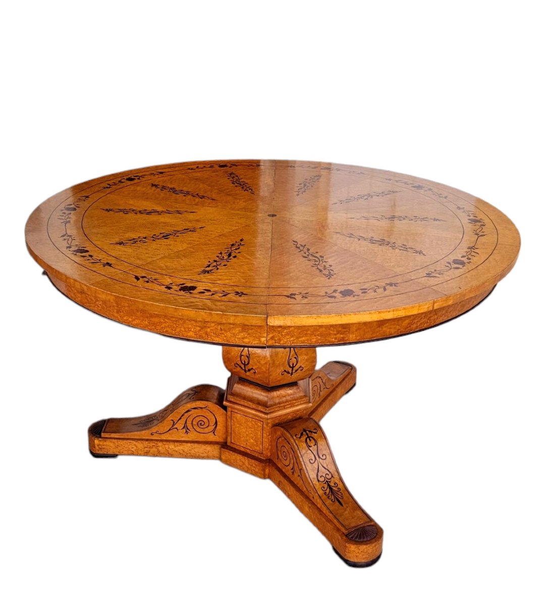 Charles X Inlaid Maple Dining Table -photo-7