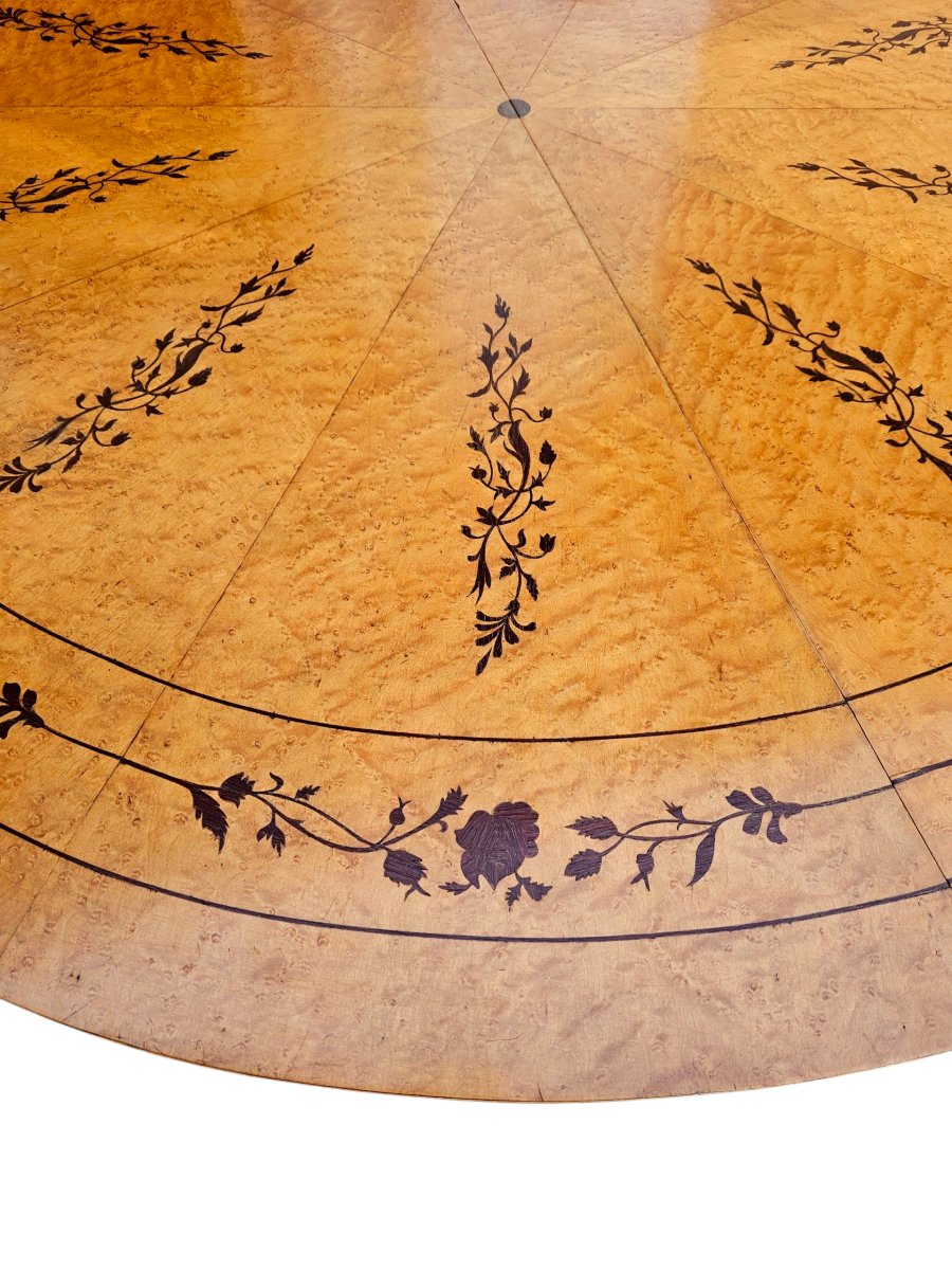 Charles X Inlaid Maple Dining Table -photo-8