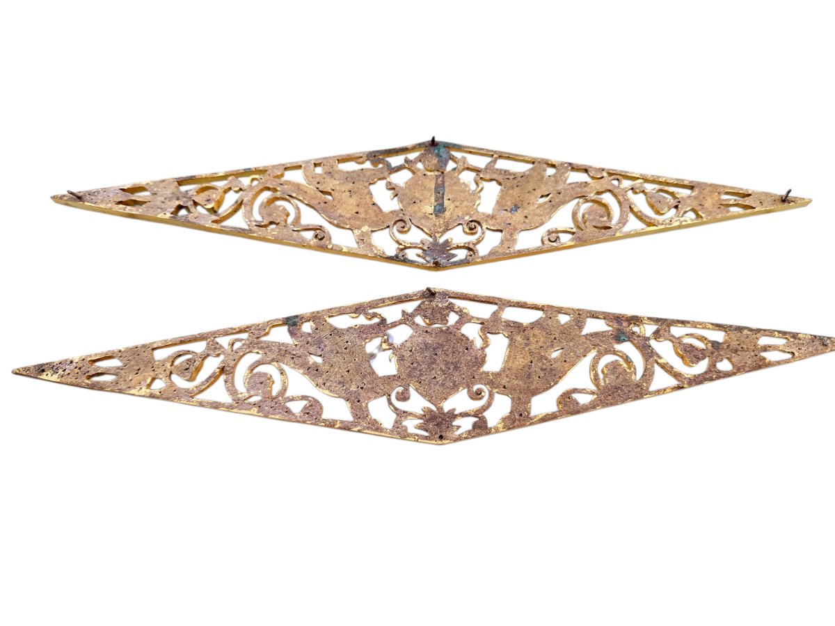 Pair Of Empire Period Ornaments In Mercury-gilt Bronze -photo-1