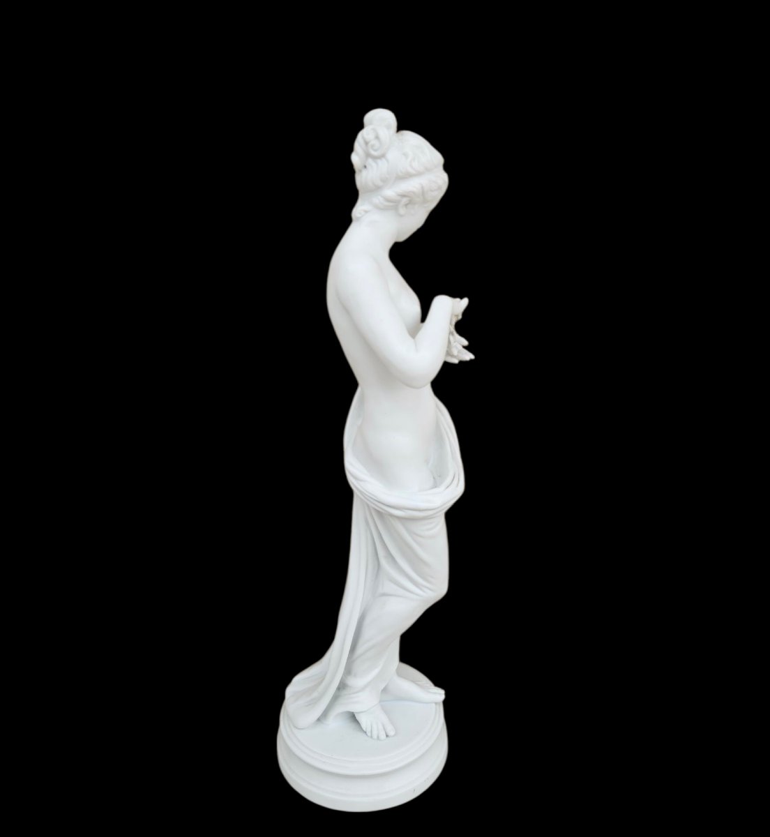Psyché d'après Antonio Canova en biscuit de porcelaine -photo-5