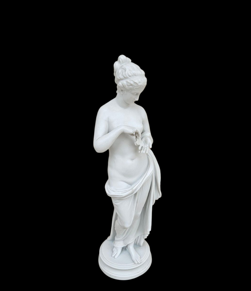 Psyché d'après Antonio Canova en biscuit de porcelaine -photo-6