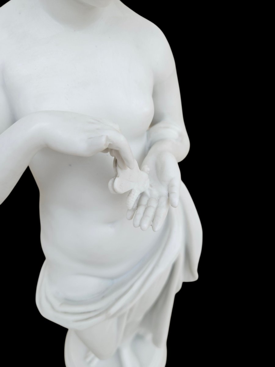 Psyché d'après Antonio Canova en biscuit de porcelaine -photo-7