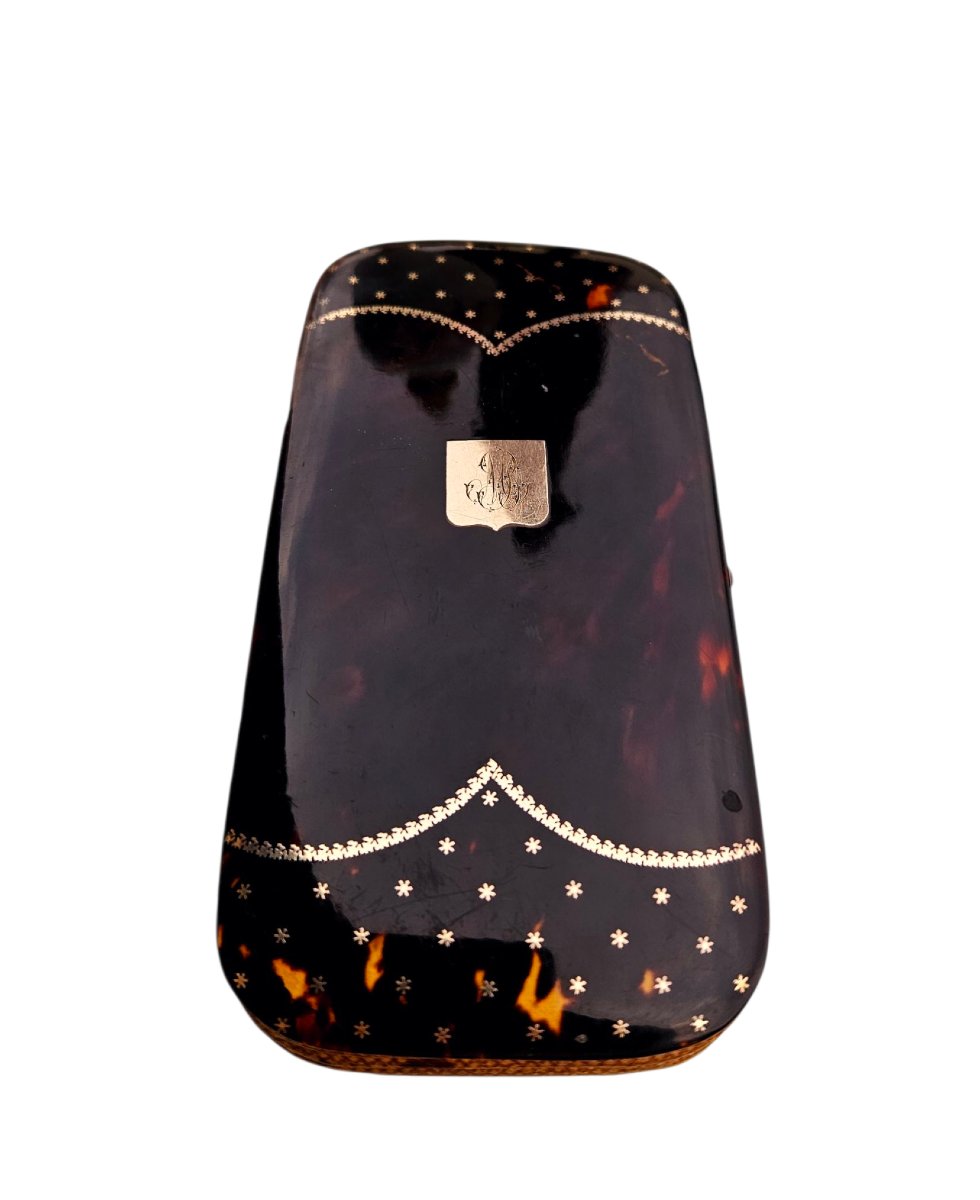 19th Century Gold-stitched Tortoiseshell Case -photo-4