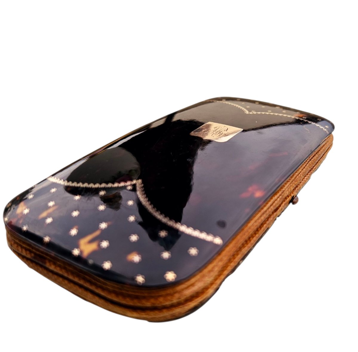 19th Century Gold-stitched Tortoiseshell Case -photo-2