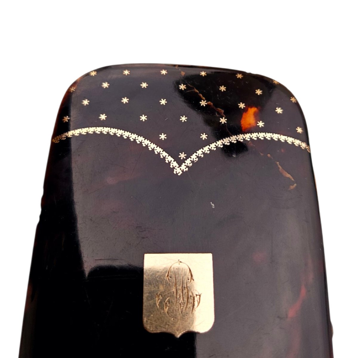 19th Century Gold-stitched Tortoiseshell Case -photo-5