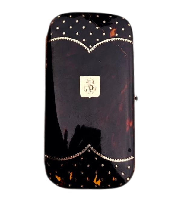 19th Century Gold-stitched Tortoiseshell Case 