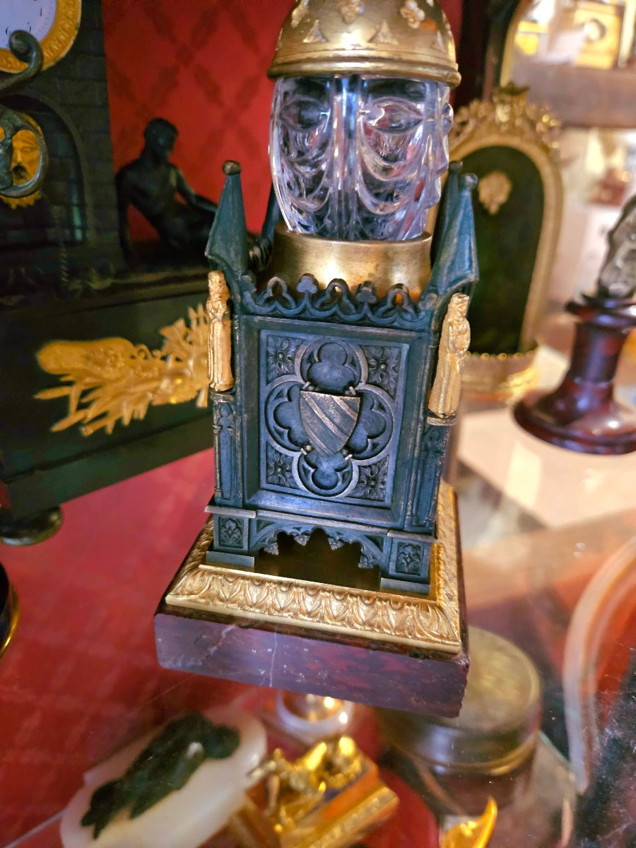 Inkwell Forming A Bell In The Cathedral Style Circa 1820-photo-5