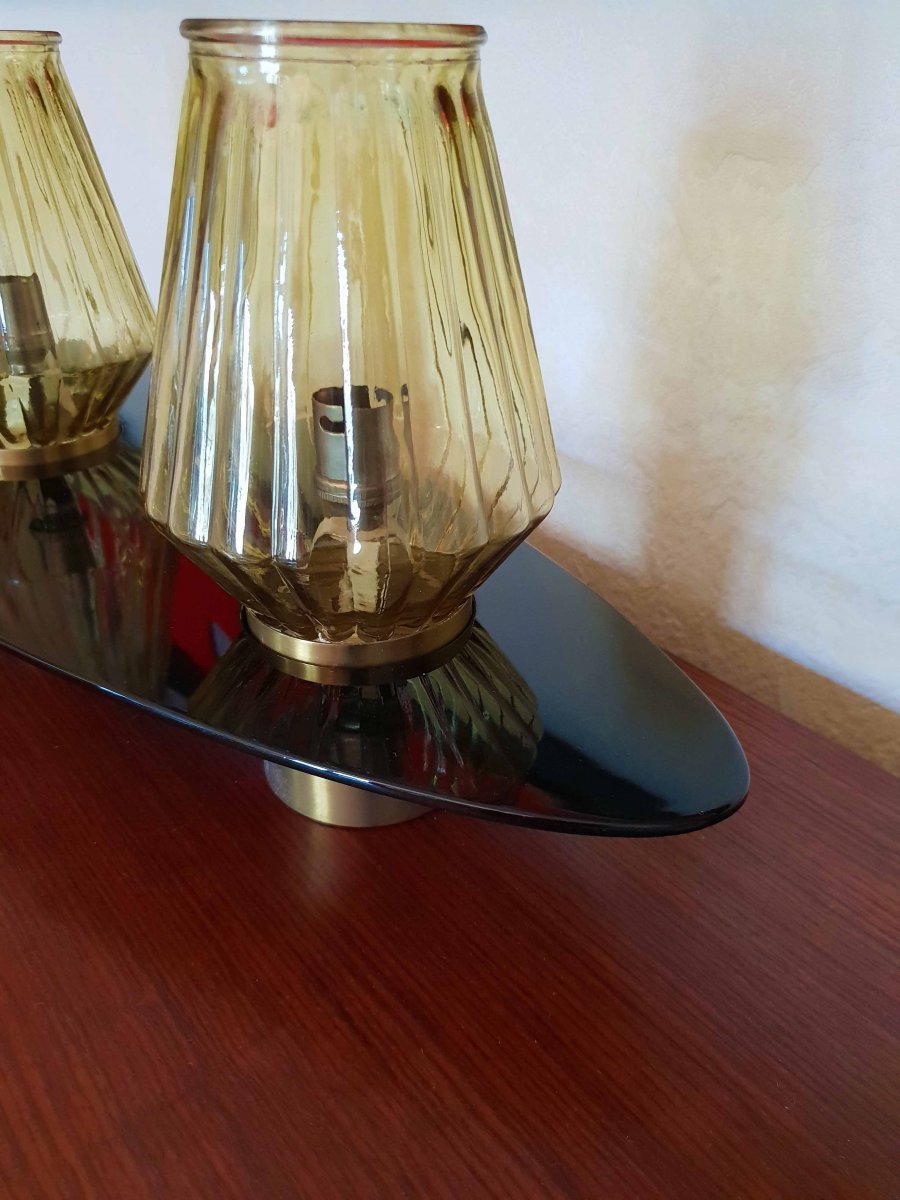Maison Arlus grande lampe navette à poser vers 1950-photo-4