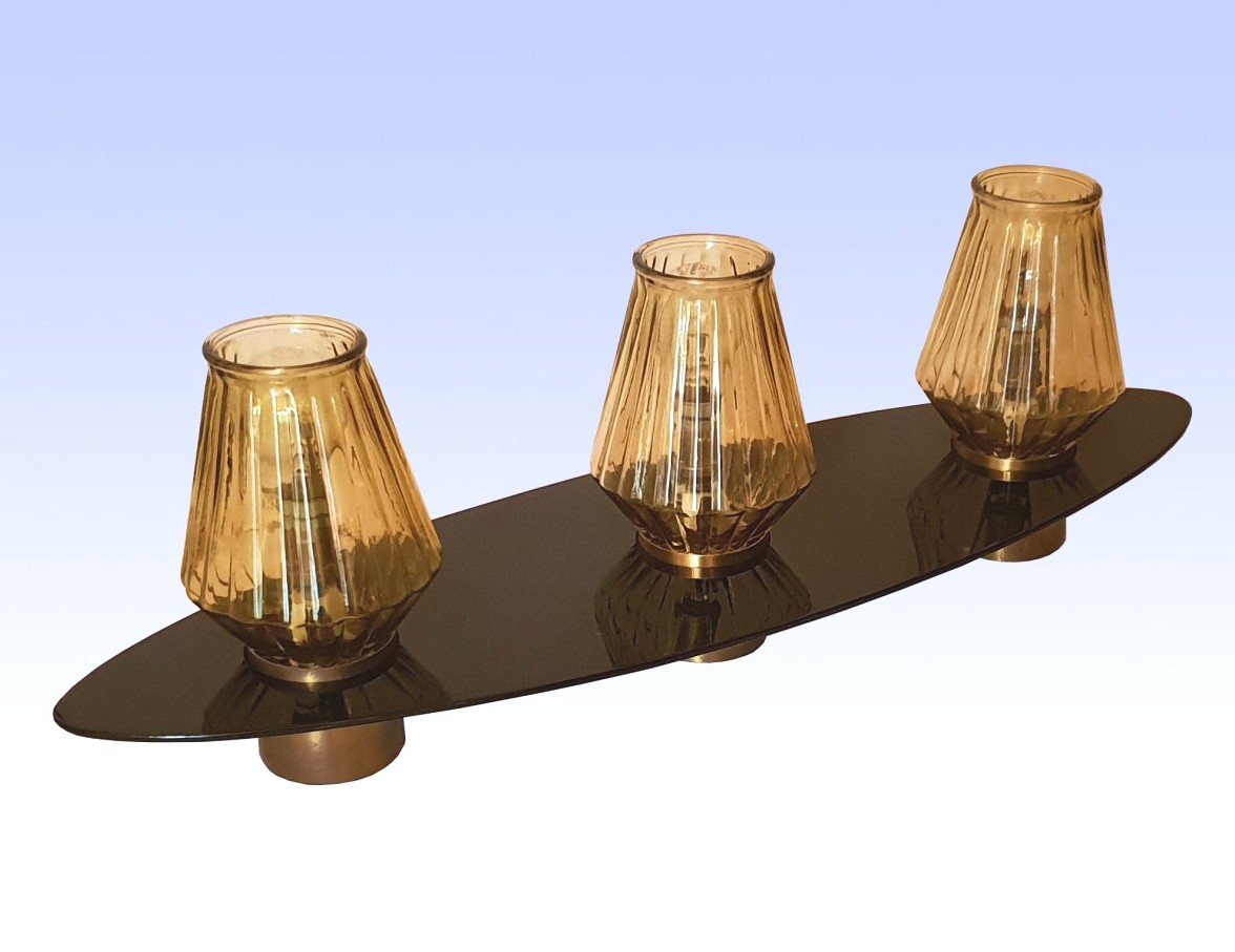 Maison Arlus grande lampe navette à poser vers 1950