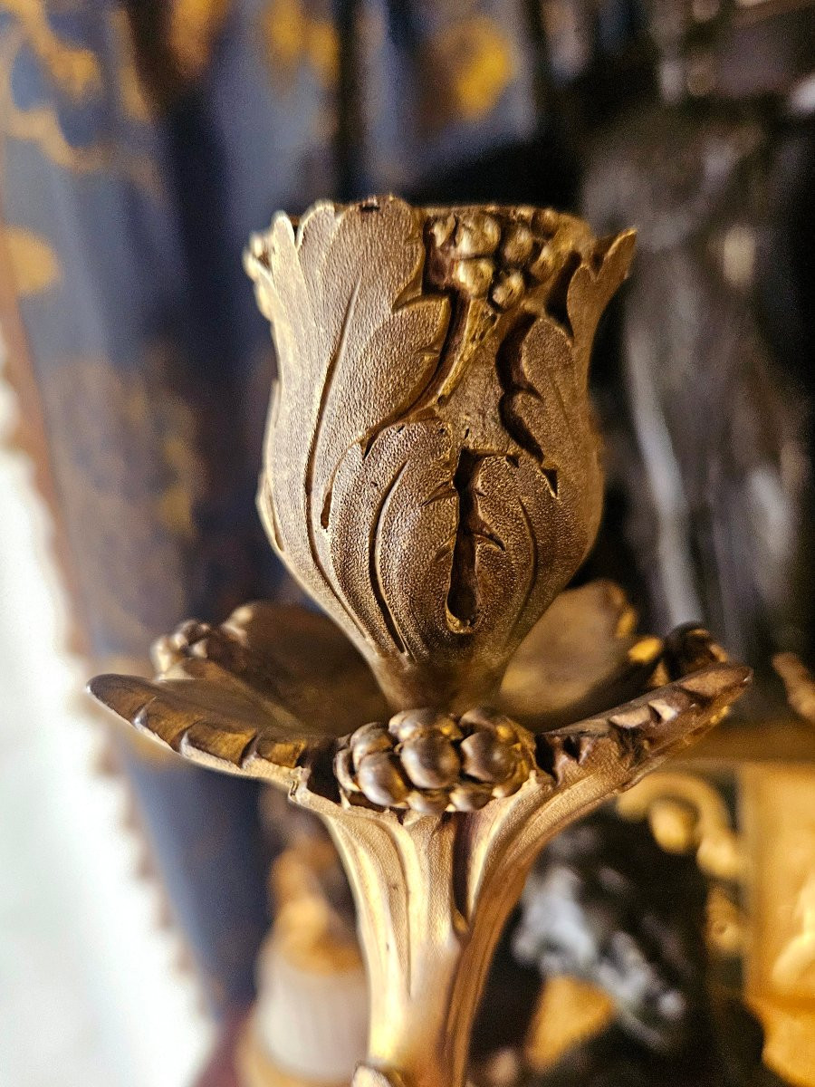 Candélabres bronze au putti XIXÈME d'après Clodion-photo-2