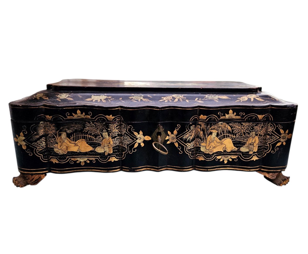 19th Century Canton Lacquer Box -photo-6