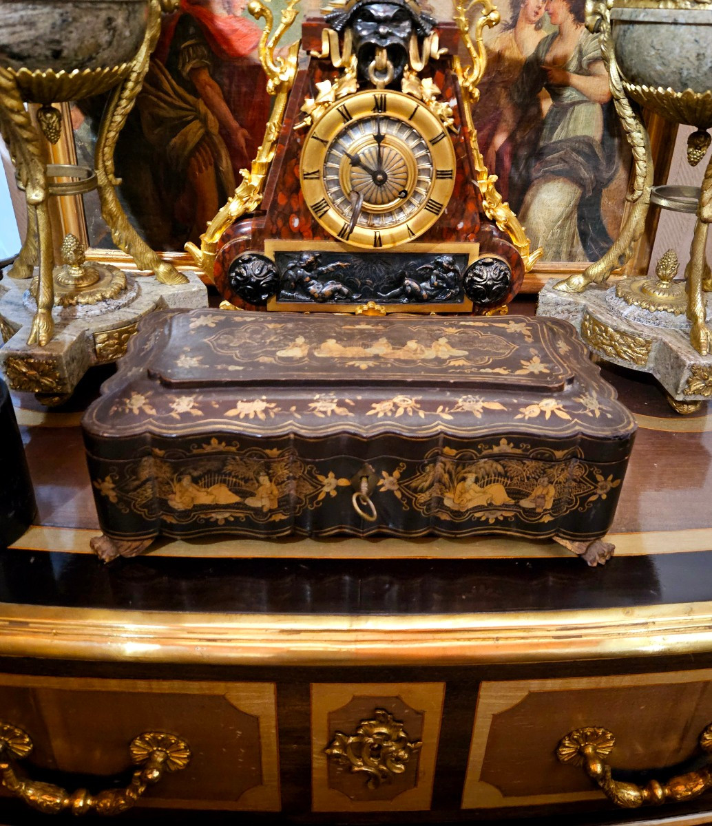 19th Century Canton Lacquer Box 