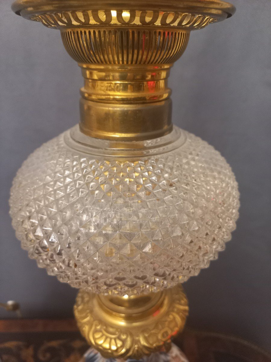 Importante Paire De Lampes En Porcelaine Et Bronze Doré Fin XIXe-photo-3