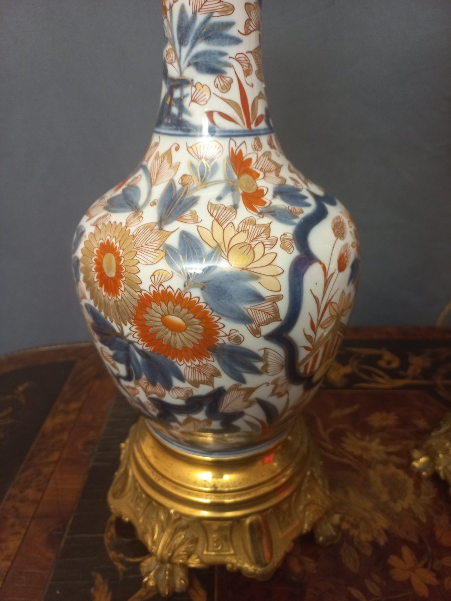 Importante Paire De Lampes En Porcelaine Et Bronze Doré Fin XIXe-photo-6